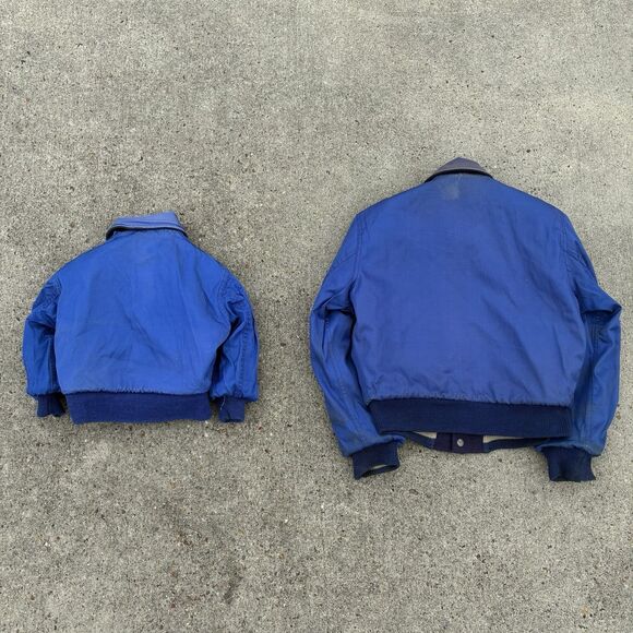 Vintage 50's Father Son Set Wool Leather Ricky Jackets Reversible Rockabilly - Picture 5 of 13